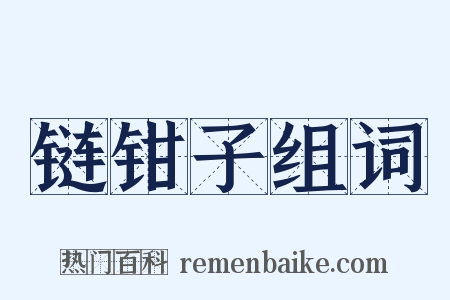 链钳子组词是什么意思的图片